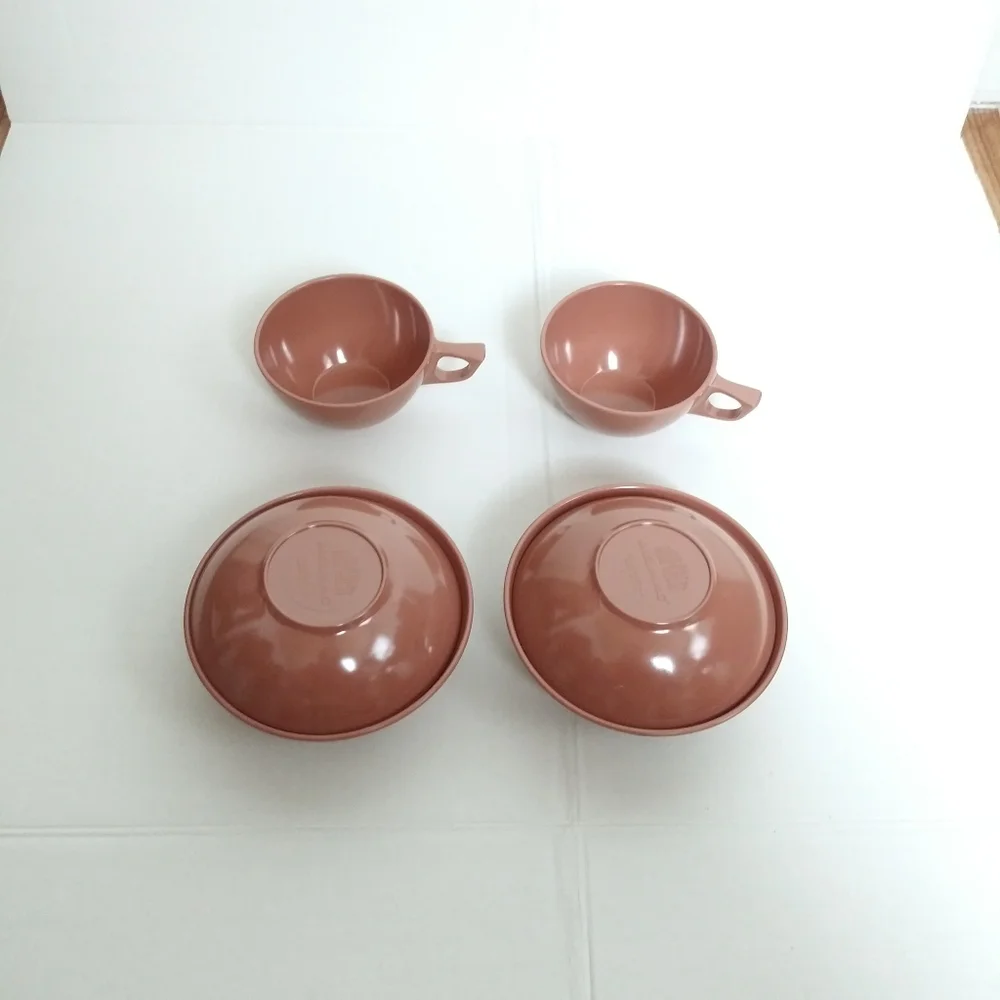 Melmac Chicago Vintage 6 Pcs Plastic Dishes Brown - Replacement Discontinued